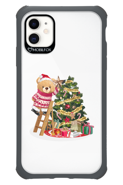 Christmas Bear (Transparent) - Apple iPhone 11