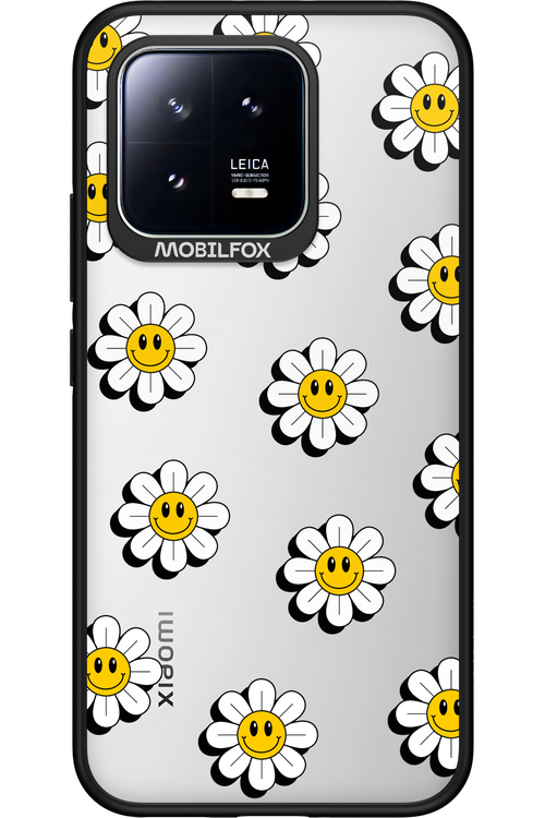 Smiley Flowers Transparent - Xiaomi 13