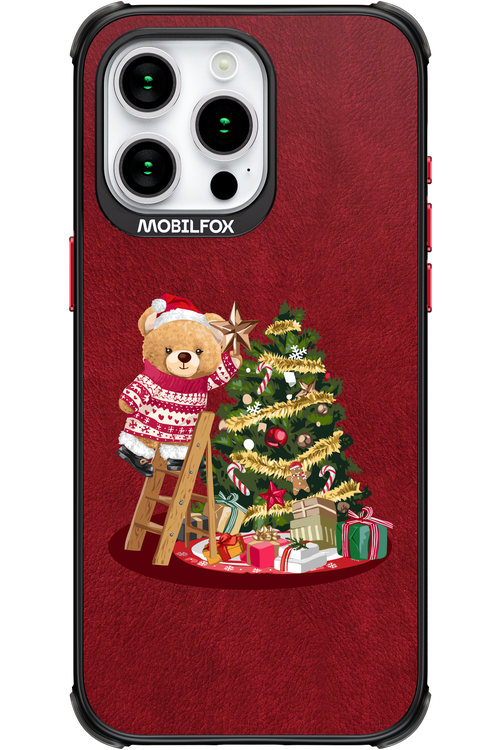 Christmas Bear (Burgundy) - Apple iPhone 15 Pro Max