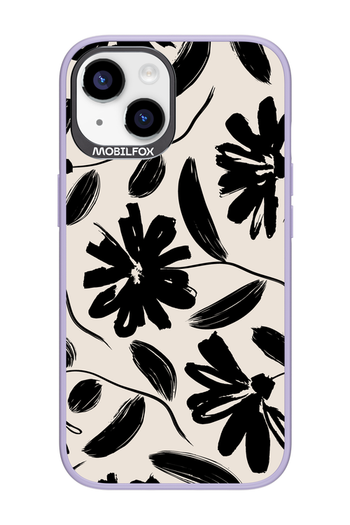 Monochrome Flowerss - Apple iPhone 14