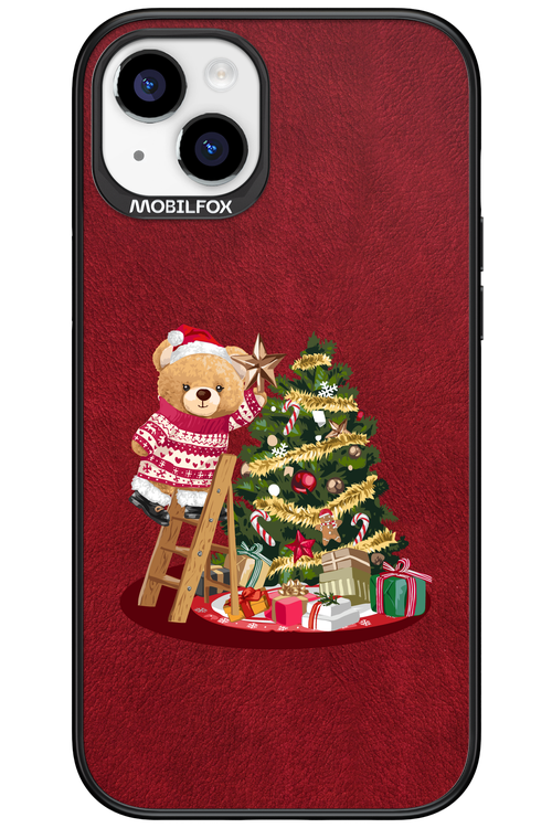 Christmas Bear (Burgundy) - Apple iPhone 15 Plus